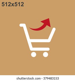 remove from the shopping cart. icon. vector design
