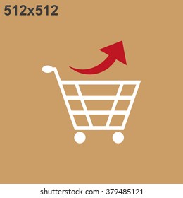 remove from the shopping cart. icon. vector design