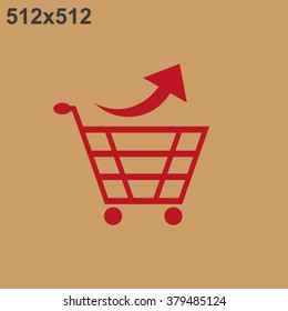 remove from the shopping cart. icon. vector design