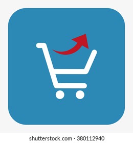 remove from the shopping cart. icon. vector design