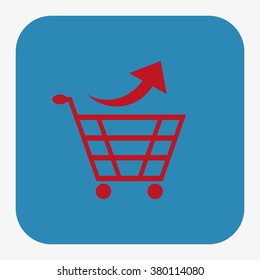 remove from the shopping cart. icon. vector design