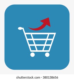 remove from the shopping cart. icon. vector design