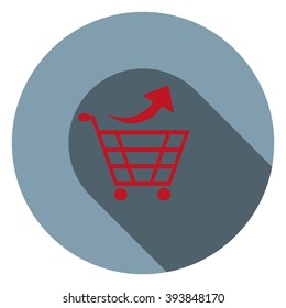 remove from the shopping cart. icon. vector design