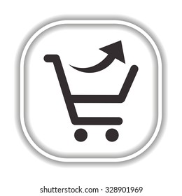 remove from the shopping cart.  Modern design flat style icon