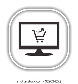 remove from the shopping cart. Modern design flat style icon