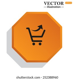 remove from the shopping cart, vector illustration, EPS 10
