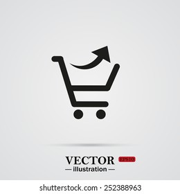 remove from the shopping cart, vector illustration, EPS 10