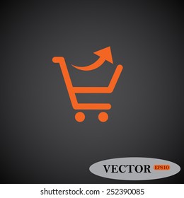 remove from the shopping cart, vector illustration, EPS 10