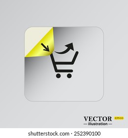 remove from the shopping cart, vector illustration, EPS 10