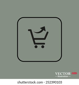 remove from the shopping cart, vector illustration, EPS 10