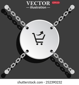 remove from the shopping cart, vector illustration, EPS 10