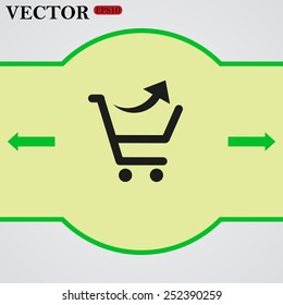 remove from the shopping cart, vector illustration, EPS 10