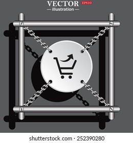 remove from the shopping cart, vector illustration, EPS 10