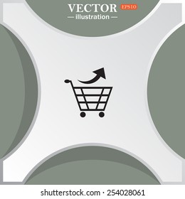 remove from the shopping cart, vector illustration, EPS 10