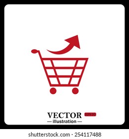 remove from the shopping cart, vector illustration, EPS 10