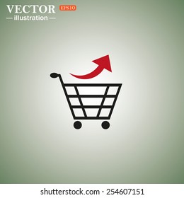 remove from the shopping cart, vector illustration, EPS 10