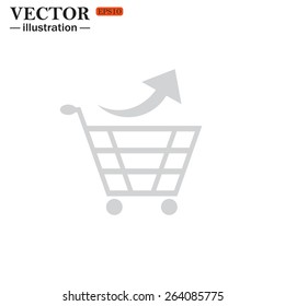 remove from the shopping cart, vector illustration, EPS 10