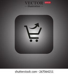 remove from the shopping cart, web icon. vector design