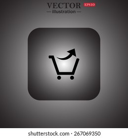 remove from the shopping cart, web icon. vector design