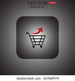 remove from the shopping cart, web icon. vector design