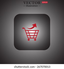 remove from the shopping cart, web icon. vector design