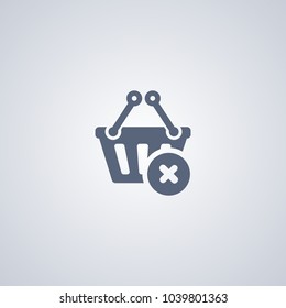 Remove shopping icon, vector best flat icon on white background , EPS 10