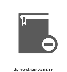remove sign book icon