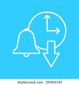 remove signal, linear symbol on a blue background