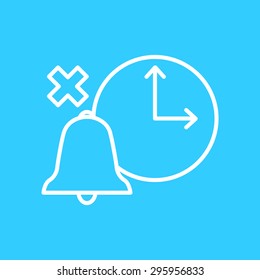remove signal, linear symbol on a blue background