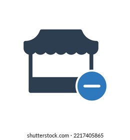 Remove Store Icon Sign Symbol