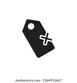 remove tag icon symbol sign vector