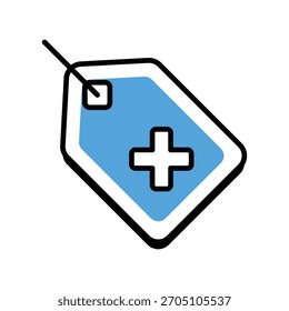 Icono de la etiqueta con el fondo blanco Vector Ilustración de stock