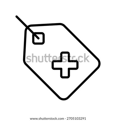 Remove Tag icon with white background vector stock illustration
