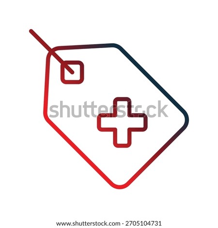 Remove Tag icon with white background vector stock illustration