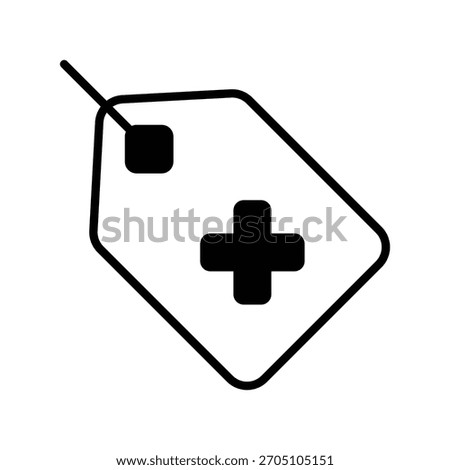 Remove Tag icon with white background vector stock illustration