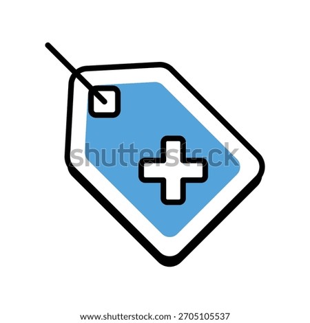 Remove Tag icon with white background vector stock illustration