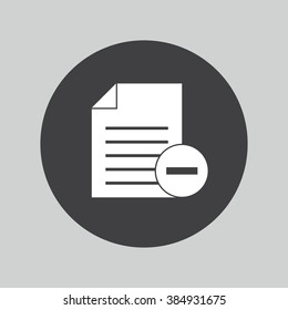remove Text file sign icon. File document symbol.