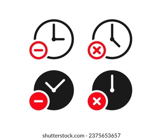 Remove time icon. Illustration vector