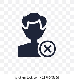 Remove transparent icon. Remove symbol design from User interface collection. Simple element vector illustration on transparent background.