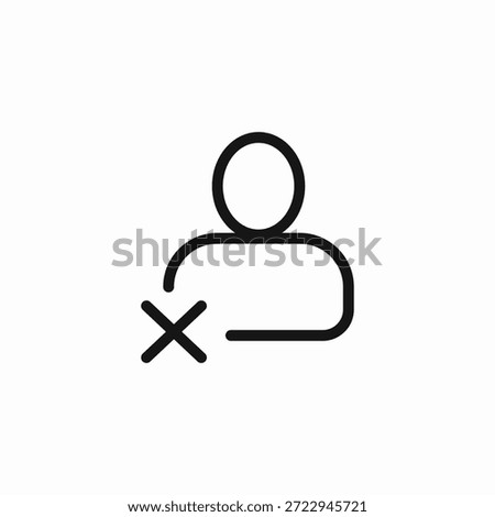 remove user account icon sign vector
