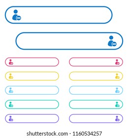 Remove user account icons in rounded color menu buttons. Left and right side icon variations.