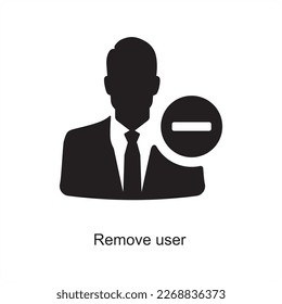 Remove user and deactivate icon concept