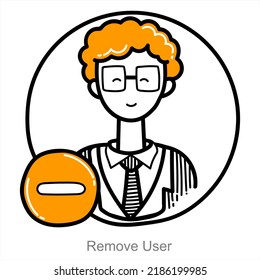 Remove User and user icon concept