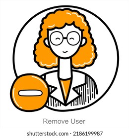 Remove User and user icon concept