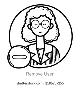 Remove User and user icon concept