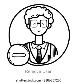 Remove User and user icon concept