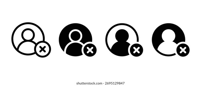 Benutzersymbol entfernen. Symbol "Konto löschen". Benutzersymbolsatz löschen