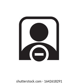 Remove user icon design. vector illustration