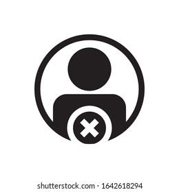 Remove user icon design. vector illustration
