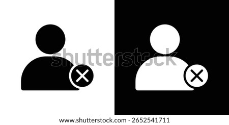 Remove user icon in flat version on black and white background